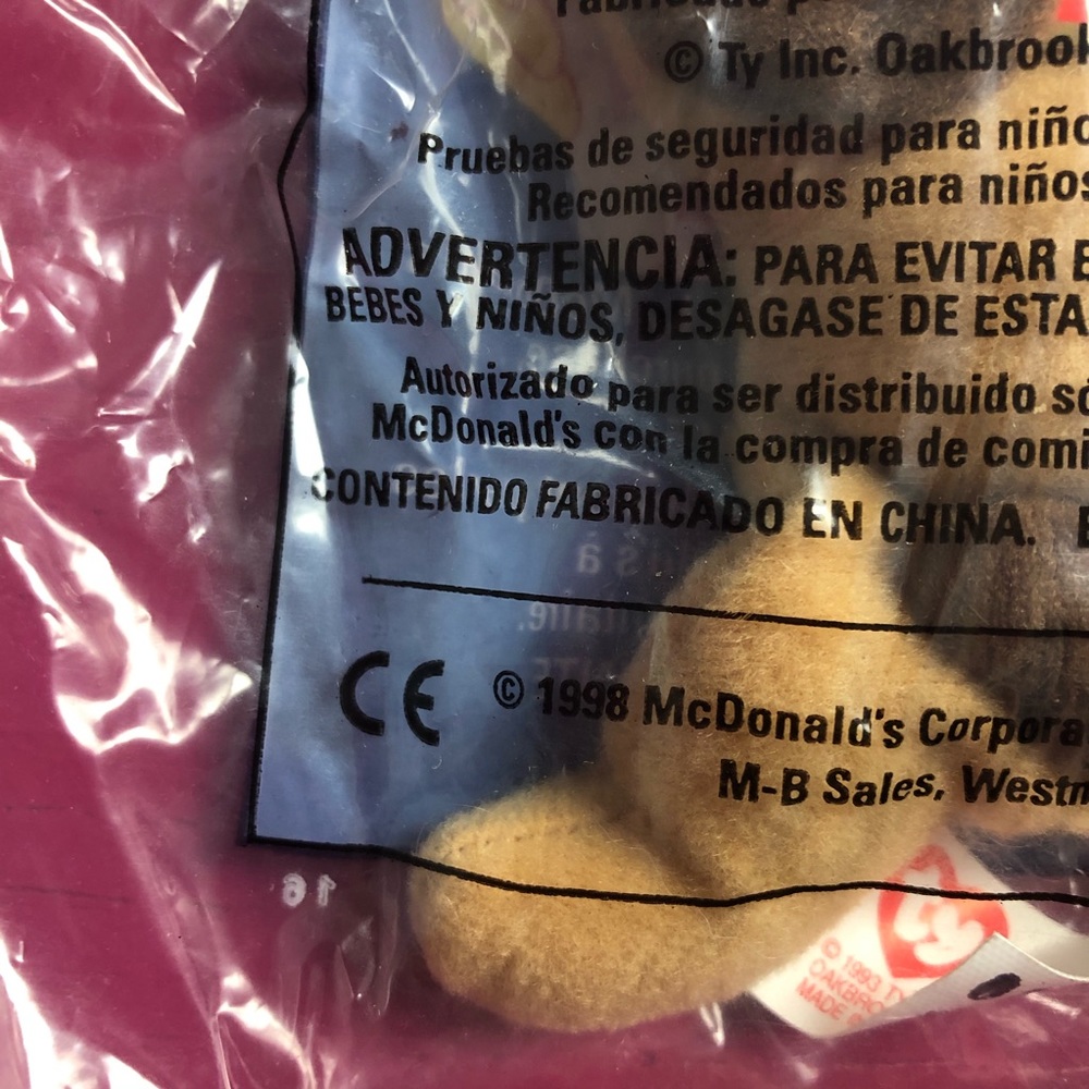 Box 3 NWT 1998 Ty McDonalds Beanie Baby - Picture 5 of 5